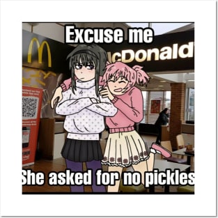 Madoka Magica "She asked for no pickles!" Posters and Art